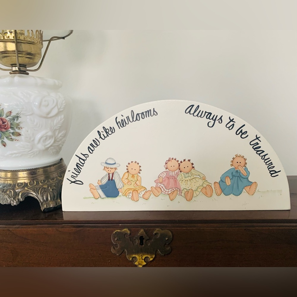 Sweet Raggedy Ann Doorway Wooden Sign